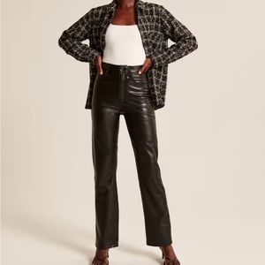 Abercrombie and Fitch Vegan Leather 90s Straight Pant